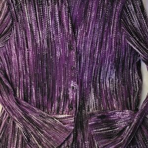 Apt. 9 Purple and White Patterned Blouse